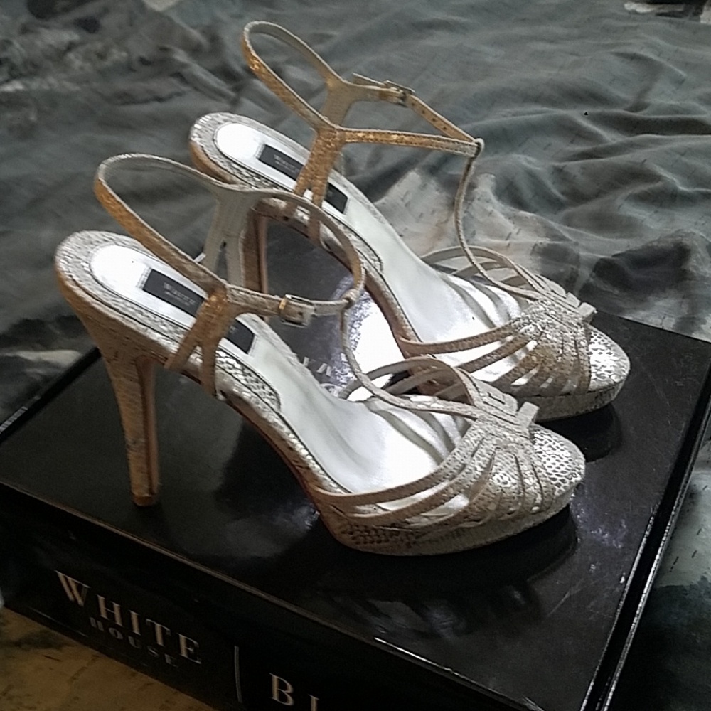 White House Black Market silver heels